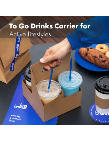 Soporte de Bebidas Desechable FMP Brands 4 Tazas 200 Unidades