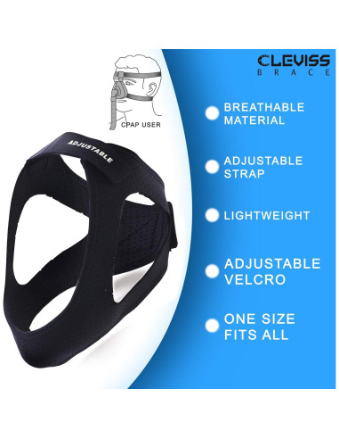 Correa Antisnores Ajustable CLEVISS BRACE Rosa para CPAP