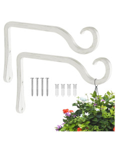 Ganchos para Plantas BOLITE 15cm Blanco Retro - Paquete de 2