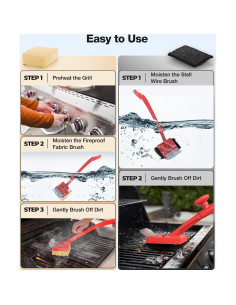 Cepillo para Parrilla Juecity Sin Cerda Reemplazable 11.9x9.9 cm 2