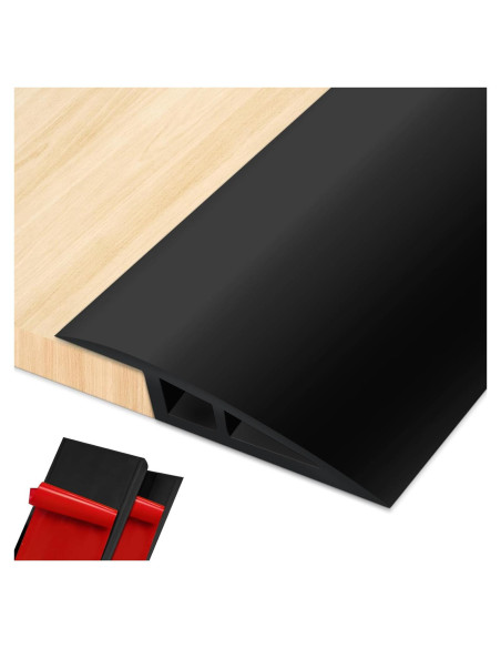 Tira de transición autoadhesiva EaseInstall 91.44 cm Negro