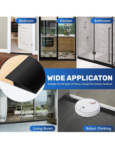 Tira de transición autoadhesiva EaseInstall 91.44 cm Negro