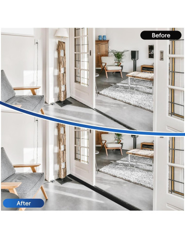 Tira de transición autoadhesiva EaseInstall 91.44 cm Negro