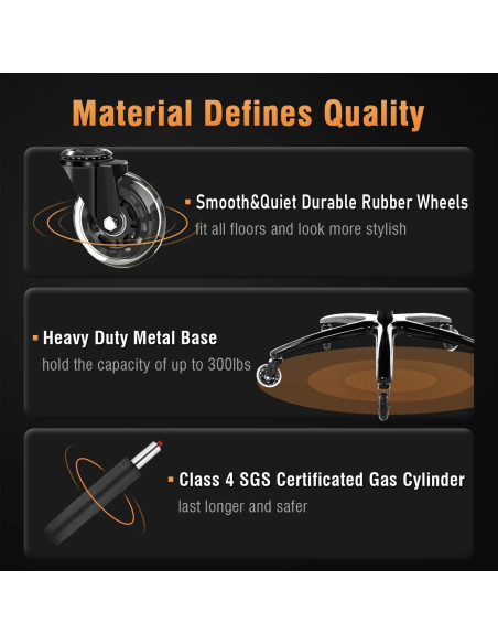 Silla de Oficina Alta EZAKI SH003 - Soporte Lumbar, Acolchado