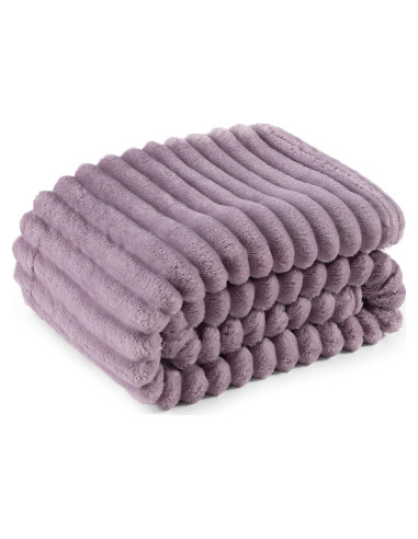 Manta Lanzadora Bedsure Morado Claro 127x152 cm Suave y Ligera