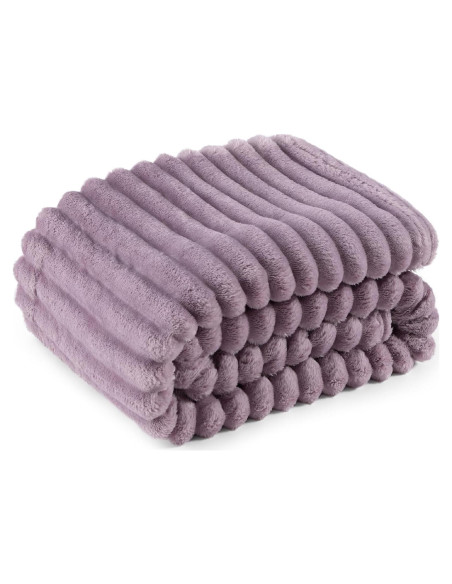 Manta Lanzadora Bedsure Morado Claro 127x152 cm Suave y Ligera