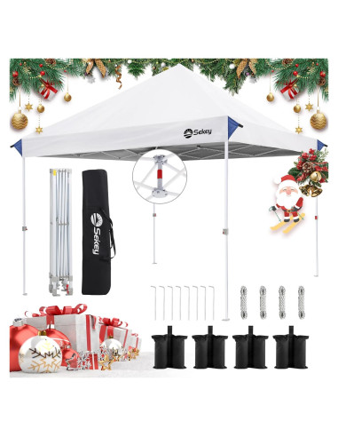 Carpa Plegable Sekey 10x10 Blanco - Sombra UV 99% para Eventos