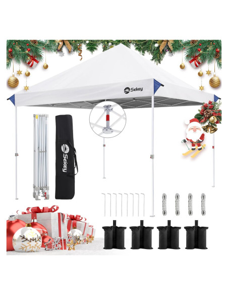 Carpa Plegable Sekey 10x10 Blanco - Sombra UV 99% para Eventos