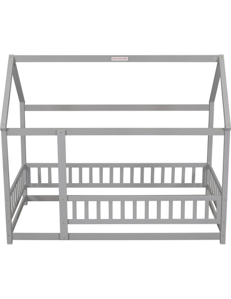 Cama en el Suelo Twin Bellemave Casa de Madera Gris