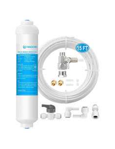 Kit de Filtro de Agua en Línea HAOCHEN con Válvula y Tubería 1/4"