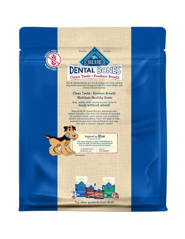 Huesos Dentales Masticables Blue Buffalo 1.02 kg para Perros