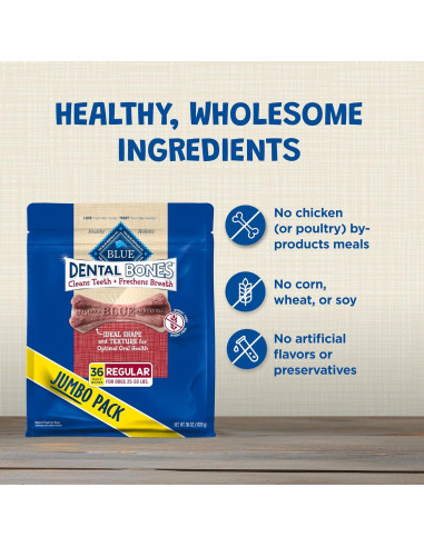 Huesos Dentales Masticables Blue Buffalo 1.02 kg para Perros
