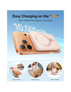 Cargador Portátil TORRAS EasyGo 10000mAh MagSafe Oro Rosa 2
