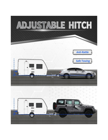 Enganche de Remolque Ajustable METOWARE Tri-Bola 12,500 LBS