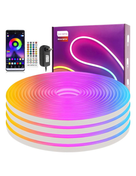 Tira LED Neón RGB 10m ELOUYCKE Control Remoto y App IP65