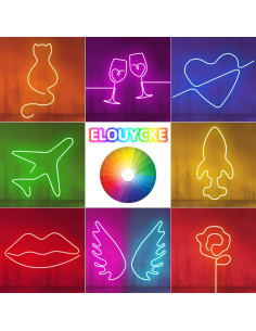 Tira LED Neón RGB 10m ELOUYCKE Control Remoto y App IP65 2