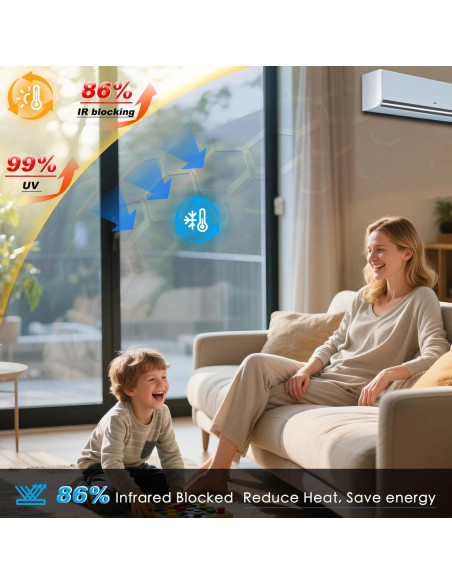 Película de Ventana de Privacidad Flueen 44.5cm x 200cm UV