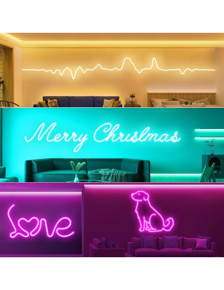 Tira LED Neón RGB 10m ELOUYCKE Control Remoto y App IP65