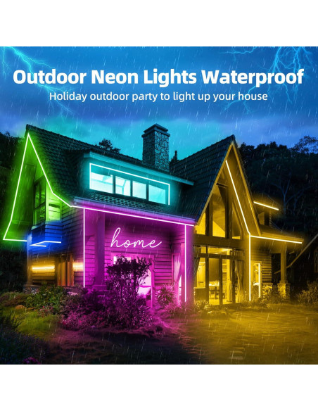 Tira LED Neón RGB 10m ELOUYCKE Control Remoto y App IP65