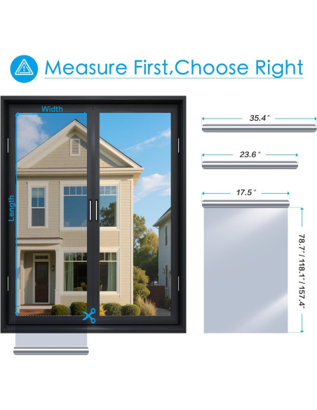 Película de Ventana de Privacidad Flueen 44.5cm x 200cm UV