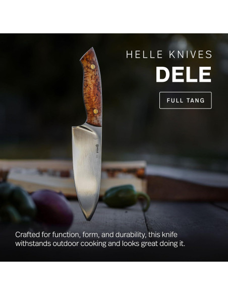 Cuchillo de Chef HELLE Dele 16 cm Acero Inoxidable Full Tang