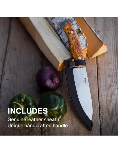 Cuchillo de Chef HELLE Dele 16 cm Acero Inoxidable Full Tang