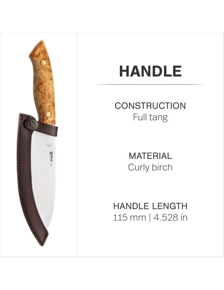 Cuchillo de Chef HELLE Dele 16 cm Acero Inoxidable Full Tang