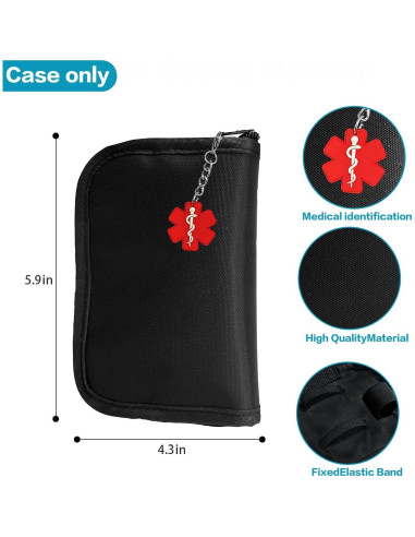 Estuche para Suministros de Diabetes TINNALART 15.24x10.16cm