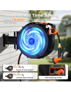 Carrete de Manguera Retráctil Treillage Tale 19.81m 10 Patrones 2