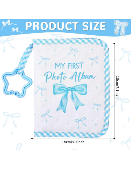 Álbum de Fotos ZOIIWA para Bebés Lazo Azul 18x14cm