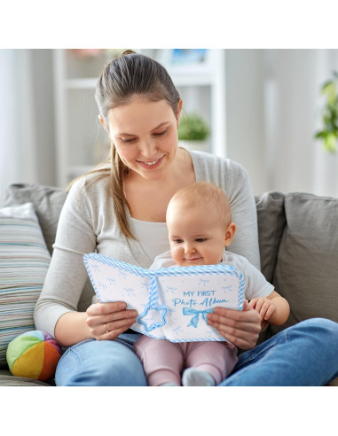 Álbum de Fotos ZOIIWA para Bebés Lazo Azul 18x14cm