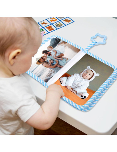 Álbum de Fotos ZOIIWA para Bebés Lazo Azul 18x14cm