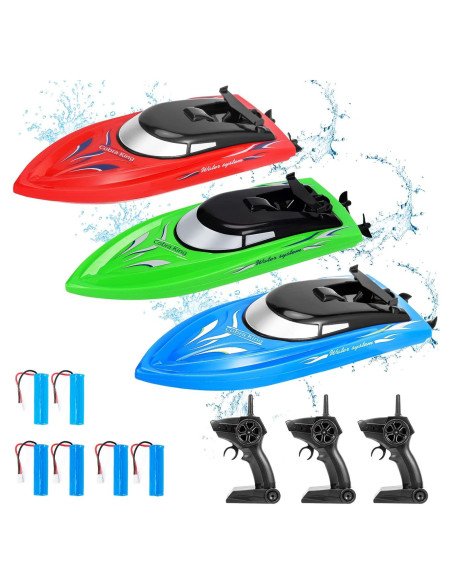 Barco RC Twister.CK Paquete de 3 Barcos 10 km/h para Niños