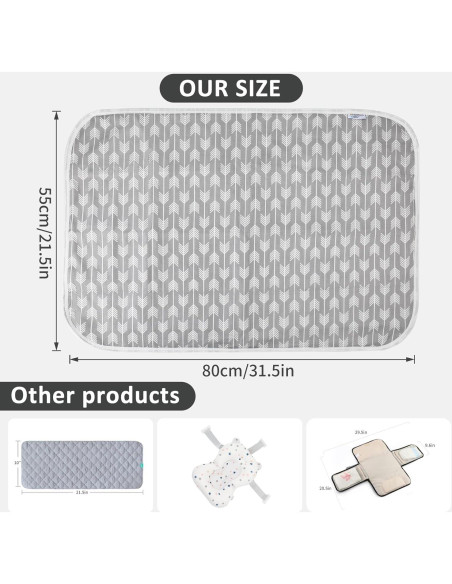 Alfombrilla Cambiadora de Bebé Reutilizable 54.9x80 cm - Flechas