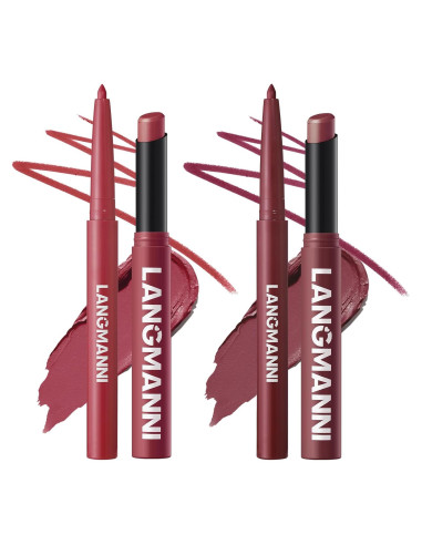 Set de Labios Jolilab 4 Piezas: 2 Lápices + 2 Pintalabios Mate/Cremosos