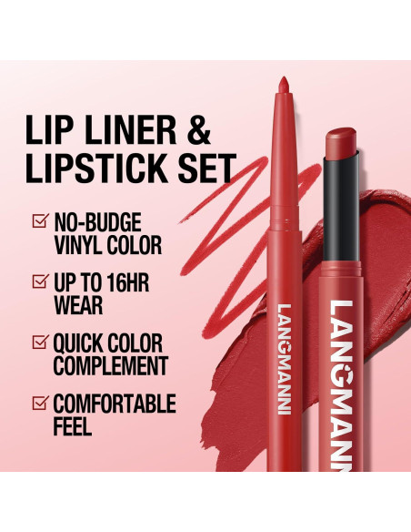 Set de Labios Jolilab 4 Piezas: 2 Lápices + 2 Pintalabios Mate/Cremosos