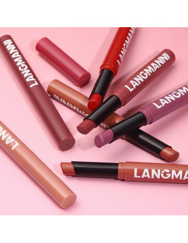 Set de Labios Jolilab 4 Piezas: 2 Lápices + 2 Pintalabios Mate/Cremosos