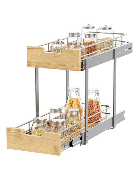 Organizador de Gabinete Extraíble Sikarou 22.86x53.34cm Madera