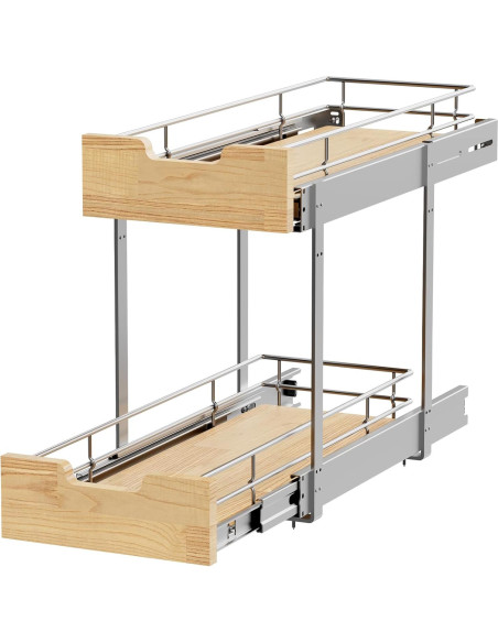 Organizador de Gabinete Extraíble Sikarou 22.86x53.34cm Madera