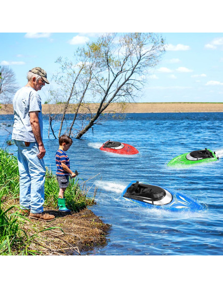 Barco RC Twister.CK Paquete de 3 Barcos 10 km/h para Niños