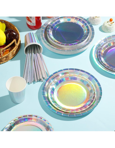 Juego de Vajilla Iridiscente FunnyPars para 25 Personas
