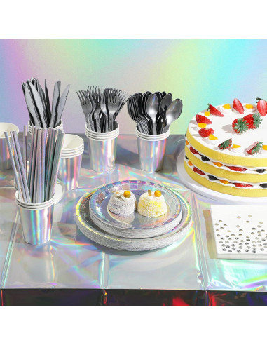 Juego de Vajilla Iridiscente FunnyPars para 25 Personas