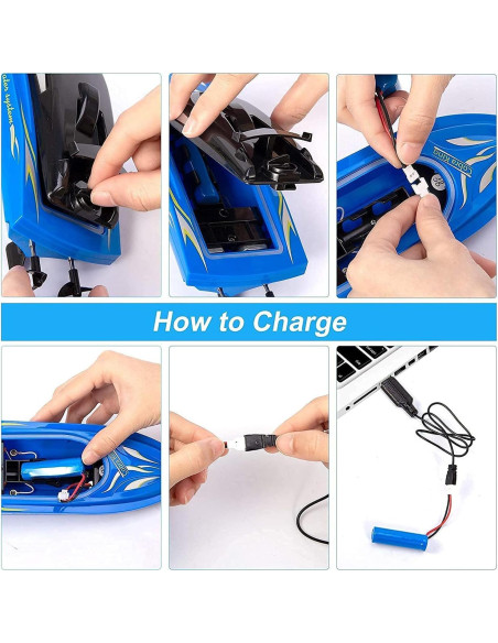 Barco RC Twister.CK Paquete de 3 Barcos 10 km/h para Niños