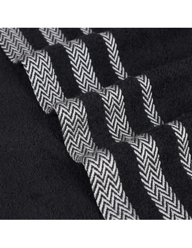 Juego de Toallas de Algodón Superior Hays 12 Piezas Negro