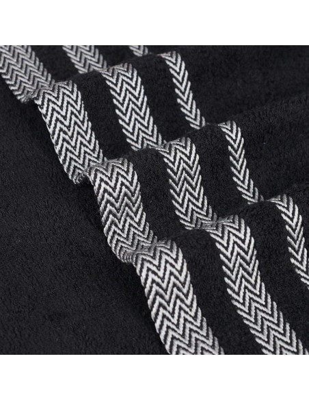 Juego de Toallas de Algodón Superior Hays 12 Piezas Negro