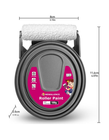 Pintura Blanca para Paredes NEWALLENCE 3.52 Oz 2-en-1 con Rodillo