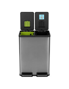 Cubo de Basura Doble Compartimento SIMPLI-MAGIC 60L Acero Inoxidable