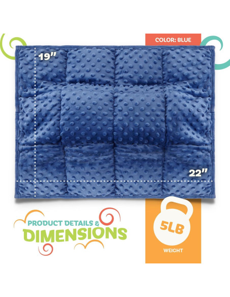 Manta con peso Kidaddle 2.27kg Azul para Niños 4-10 años