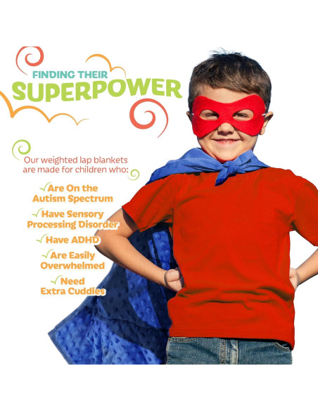 Manta con peso Kidaddle 2.27kg Azul para Niños 4-10 años