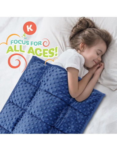 Manta con peso Kidaddle 2.27kg Azul para Niños 4-10 años